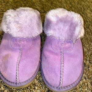 Ugg slippers purple fuzzy